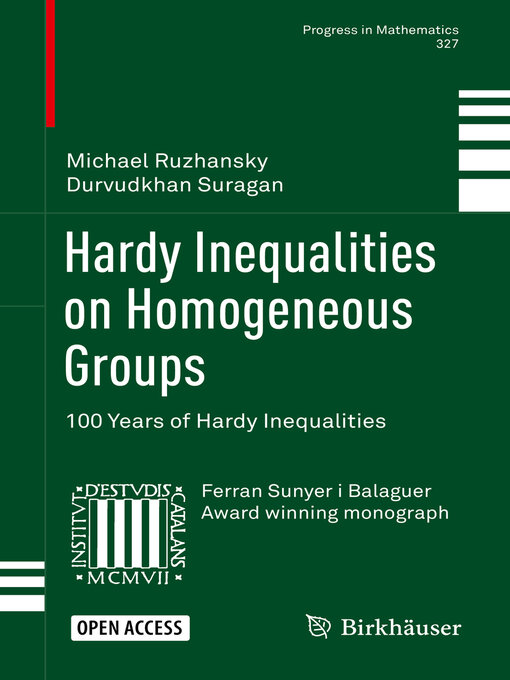 Title details for Hardy Inequalities on Homogeneous Groups by Michael Ruzhansky - Available